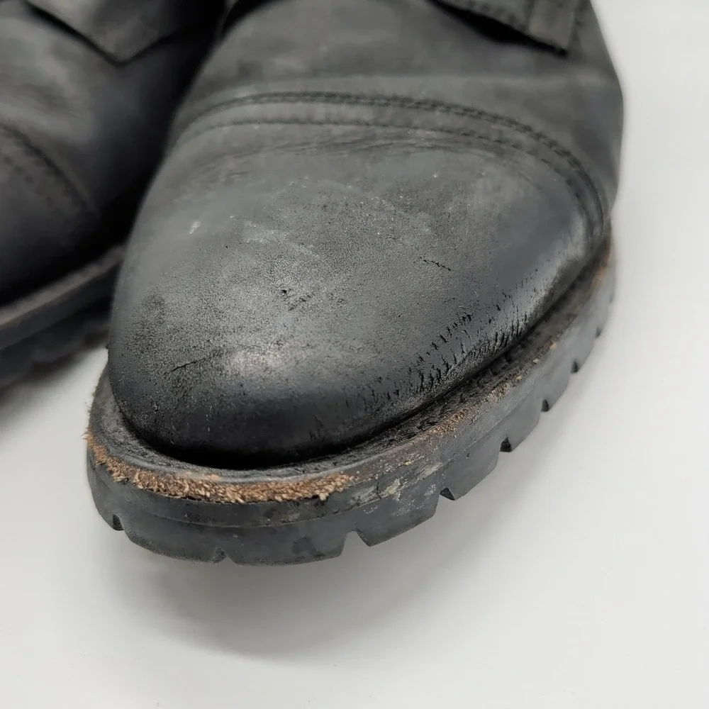 Thursday Boot Company StormKing Captain Matte Black Leather Cap Toe Boots Sz 15